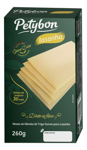 Lasanha Grano Duro Direto Forno Petybon 260g