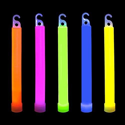 Novelinks 50 Pcs 6'' Premium Glow Sticks Bulk - Glow Collare