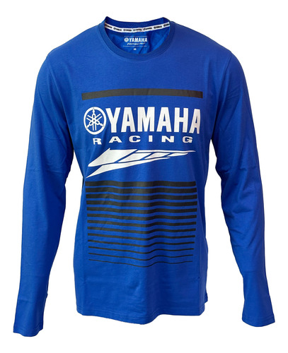 Polera De Hombre Manga Larga Yamaha Racing Azul