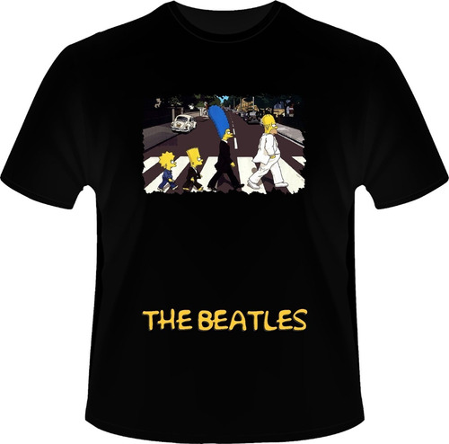 Playera Los Simpson Música The Beatles Nirvana Varios