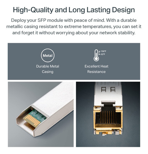 Módulo Sfp+ Transceptor Tp-link Tl-sm5310-t 10gbase-t Rj45