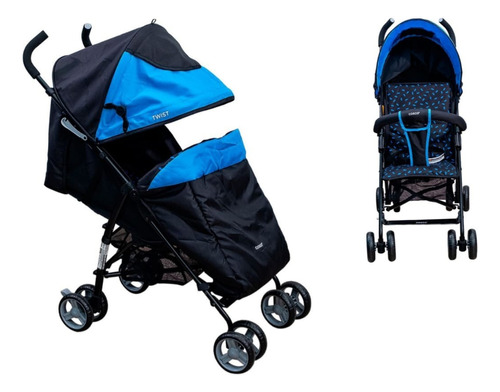 Coche Baston Para Bebe Infanti Nuevos Cosco Color Azul Chasis Negro