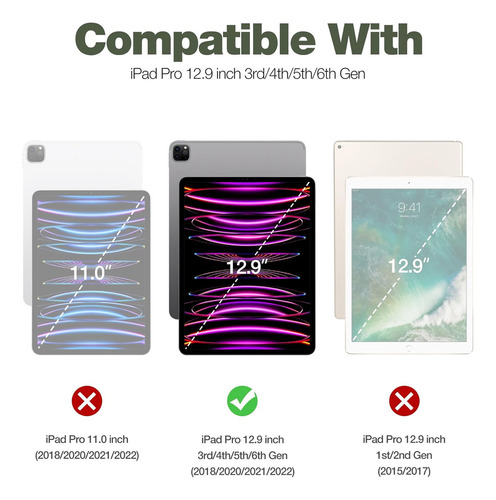 Funda Para iPad Pro 12.9 Rosa Mate Parachoques Doble Capa