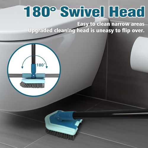 Jehonn 4 En 1 Extensible Cepillo De Limpieza Para Baño+pisos