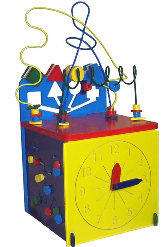 Cubo Didactico Multijuego De 5 Actividades Grande30x30x60 Cm