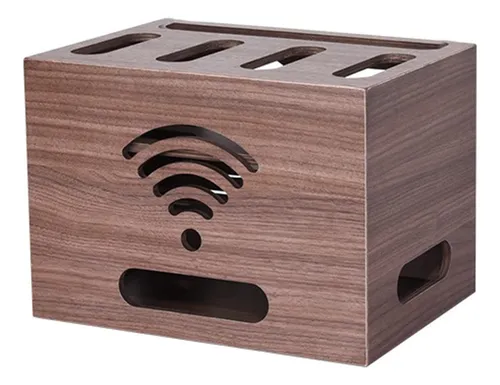 comprar Caja Almacenamiento Inalambrica Wifi Router Madera Cabl Capa