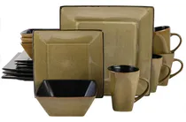 Comprar Gibson ® elite Kiesling Vajilla Para 4 Personas 16pz Gres Ev Color Marrón Homewares