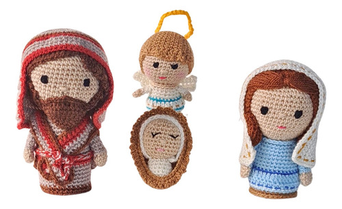 Nacimiento Pesebre Tejido Amigurumi  Set 4 Piezas