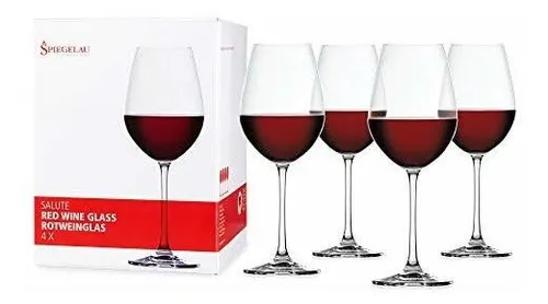 Juego De 4 Copas De Vino Tinto Spiegelau Salute, Cristal Sin