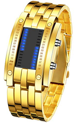 Reloj Binario Led Inoxidable