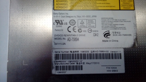 Imagem 4 de 4 de Gravador De Cd/dvd Para Notebook Win Cce T33b