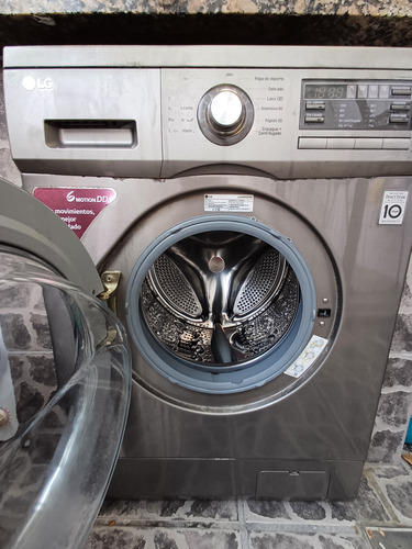 Lavarropas Automático Lg 8.5kg Funciona Bien Gris (Usado)