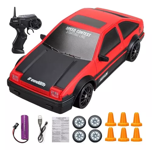 Carro R/c Drift Carrinho Controle Remoto Elétrico 33cm Pneus