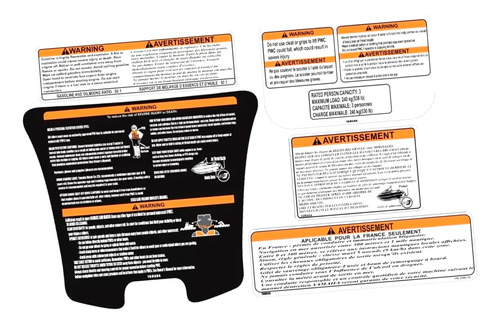 Adesivos Etiquetas De Advertência Kit Jet Ski Yamaha Vx Jtki02 Frete Grátis Fgc
