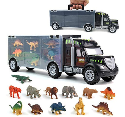 Yoptote Dinosaur Toys Truck Carrier Toy Car Playset Con Alfo