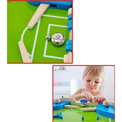 Imagen 5 de 6 de Mesa De Futbol Pinball Para Niños Niñas En Madera Juguete