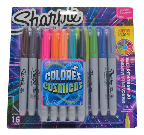 Marcador Sharpie Colores Cosmicos X16