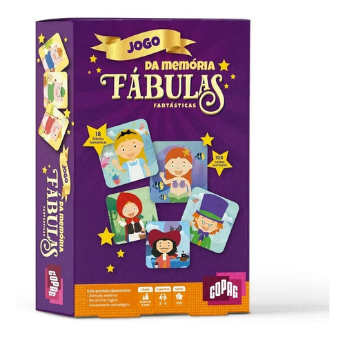 Jogo Da Memoria Fabulas Fantásticas Game Infantil Copag