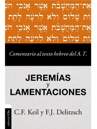 Comentario Al Texto Hebreo Del At Jeremias Y Lamentaciones