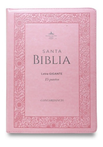Biblia Rvr1960 Gigante Relieve Imit Piel Cierre Inidce/ Rosa