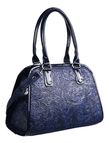 Bolsa Para Mujer Piel Genuina Grabada Asa/correa 7054