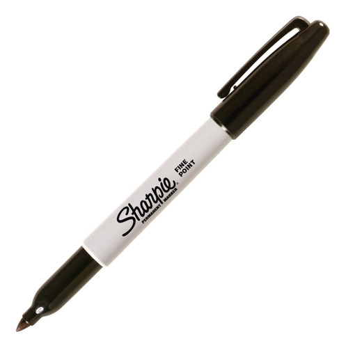 Marcador Permanente Sharpie, Punta Fina, Negro X Unidad