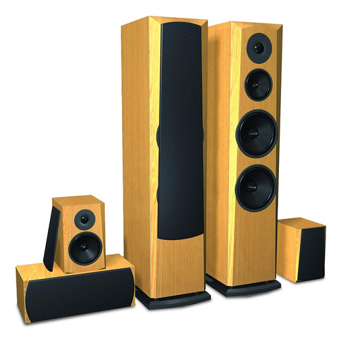 Parlantes Feather Ss10a Home Theatre Color Marrón