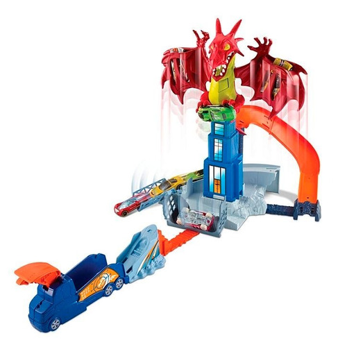 Pista Hot Wheels Dragon Blast + 1 Carro Original