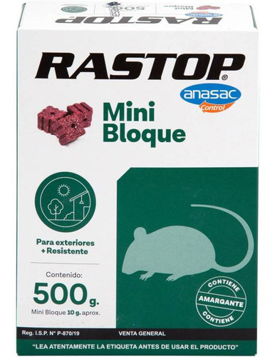Rastop Mini Bloque 500g El Mejor Anasac
