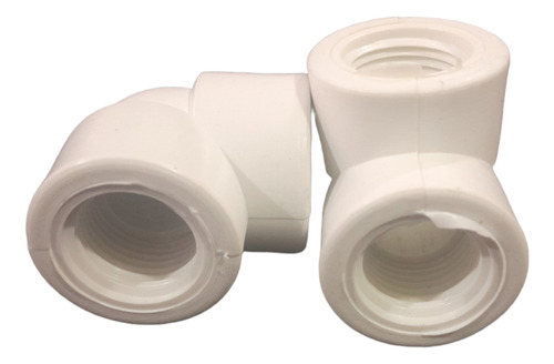 Codo De 1/2 X 90° Pvc De Rosca Pack De 6 Unidades