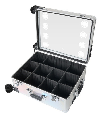Neceser Cosmetiquera Estacion Maquillaje Maletin Con Luz