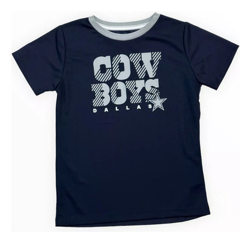 Playera Infantil Dallas Cowboys Nfl Suave Manga Corta Comoda