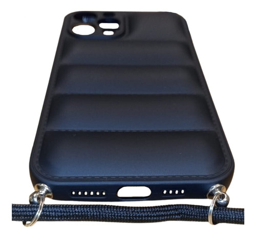 Imagen 2 de 8 de Funda Para iPhone 7 8 Plus Xr 11 12 13 Pro Max Puffer Correa
