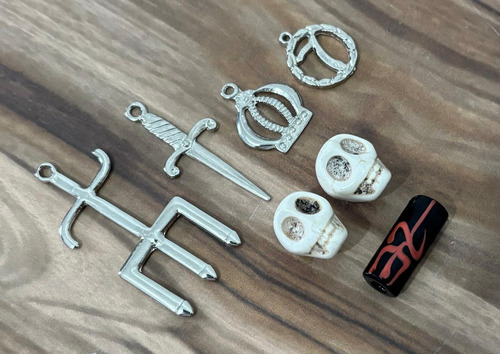 Kit Pingentes + Firma Guia Exú Rei Das Sete Encruzilhadas