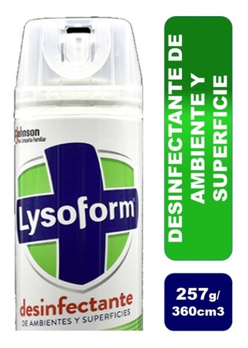 Desinfectante Lysoform Aerosol 360 257g/360cm3 Original
