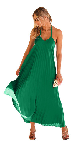 Vestido De Playa Bohemio Sin Mangas Sexy Para Mujer