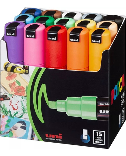 11 Posca Pc -8k Markers Marcadores Plumones 15 Colors