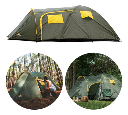 Barraca Camping 5 Pessoas Coluna D Água 2500 Mm Zeus