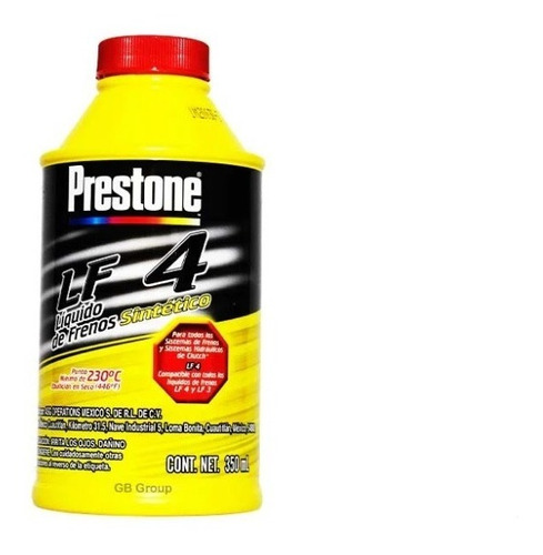 Liquido De Freno Sintético Moto Prestone Dot 4 350ml