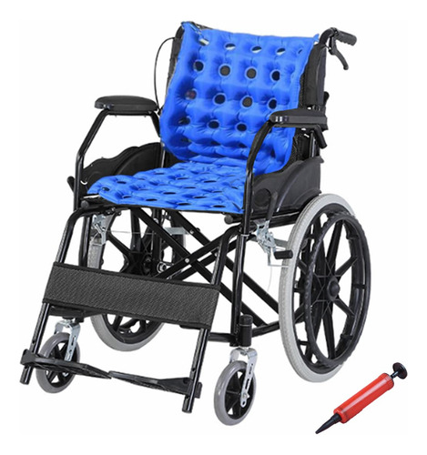 Cojín Inflable Antiescaras Bedridden Respaldo Completo Portá Azul