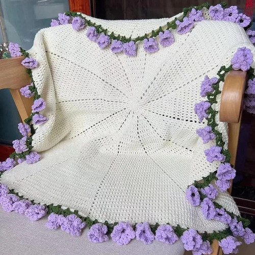 J Juego De Crochet Ll: Juego De Tejer Flores For Mantas Diy