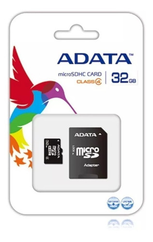 Memoria Micro Sdhc Adata 32gb Clase 4 Adapt Ausdh32gcl4-ra1