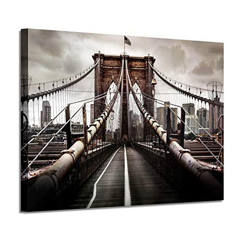 Cuadro De Arte De Imagen Del Puente De Brooklyn De Nuev...