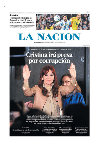 Cristina Kirchner Presa : Corte Confirma Condena * La Nación
