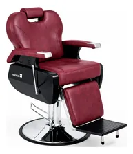 Sillon De Barberia Profesional Reclinable 150 Grados Giratorio 360 Base Acero Hidraulico Vinil Piel Acolchonado Reposacabeza Ajustable Soporta 200kg Ideal Barber Shop Estetica Spa Salon Belleza Lujo