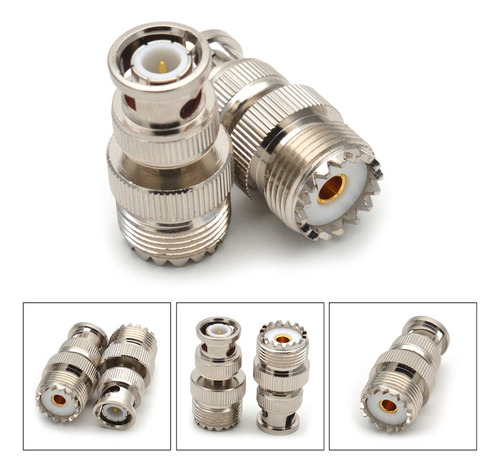 Adaptador Coaxial Bnc Macho A Uhf So239 Pl-259 Hembra Rf Bnc