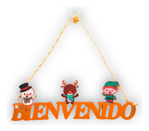 Letrero De Madera Colgante Para Arbol De Navidad Bienvenidos