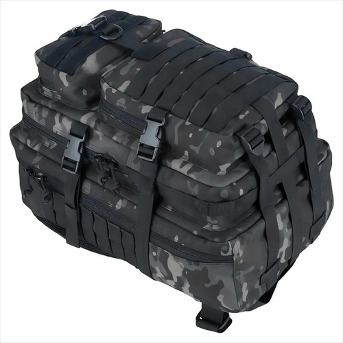 Mochila Tática Militar Reforçada 50 Litros - Campo Exercito Cor Camuflado Urbano Desenho Do Tecido Liso