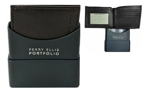 Cartera Perry Ellis Portafolio Wa20042 Cuero Para Hombre