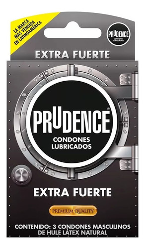 Condones De Látex Prudence Extra Fuerte 3 Condones Premium